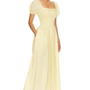 Elegant Yellow Women's Dress - SOLD & STRIPED CORRINA DRESS IN BUTTER YELLOW